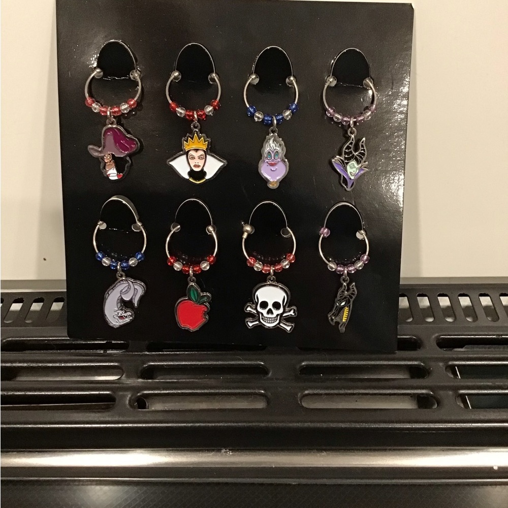 Disney Villains 8 Wine Glass Charms